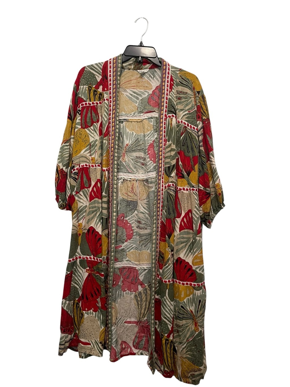 Cato Plus Size Boho Kimono Cardigan 18/20W Butterfly Tropical Duster Flowy